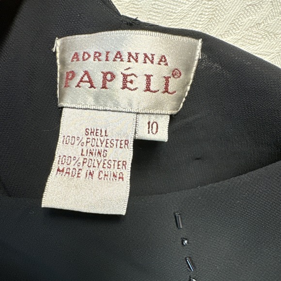 Adrianna Papell Size 10 Sequined Keyhole Tank Top NWT $138 Black Sheer - Picture 4 of 6